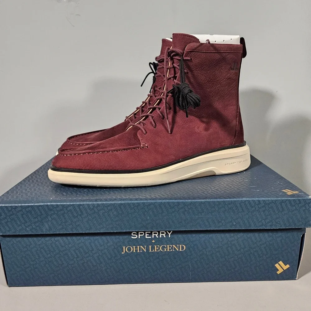 Sperry Legend Commodore Mens 13 Oxblood John Legend Leather Boots‎ STS23902